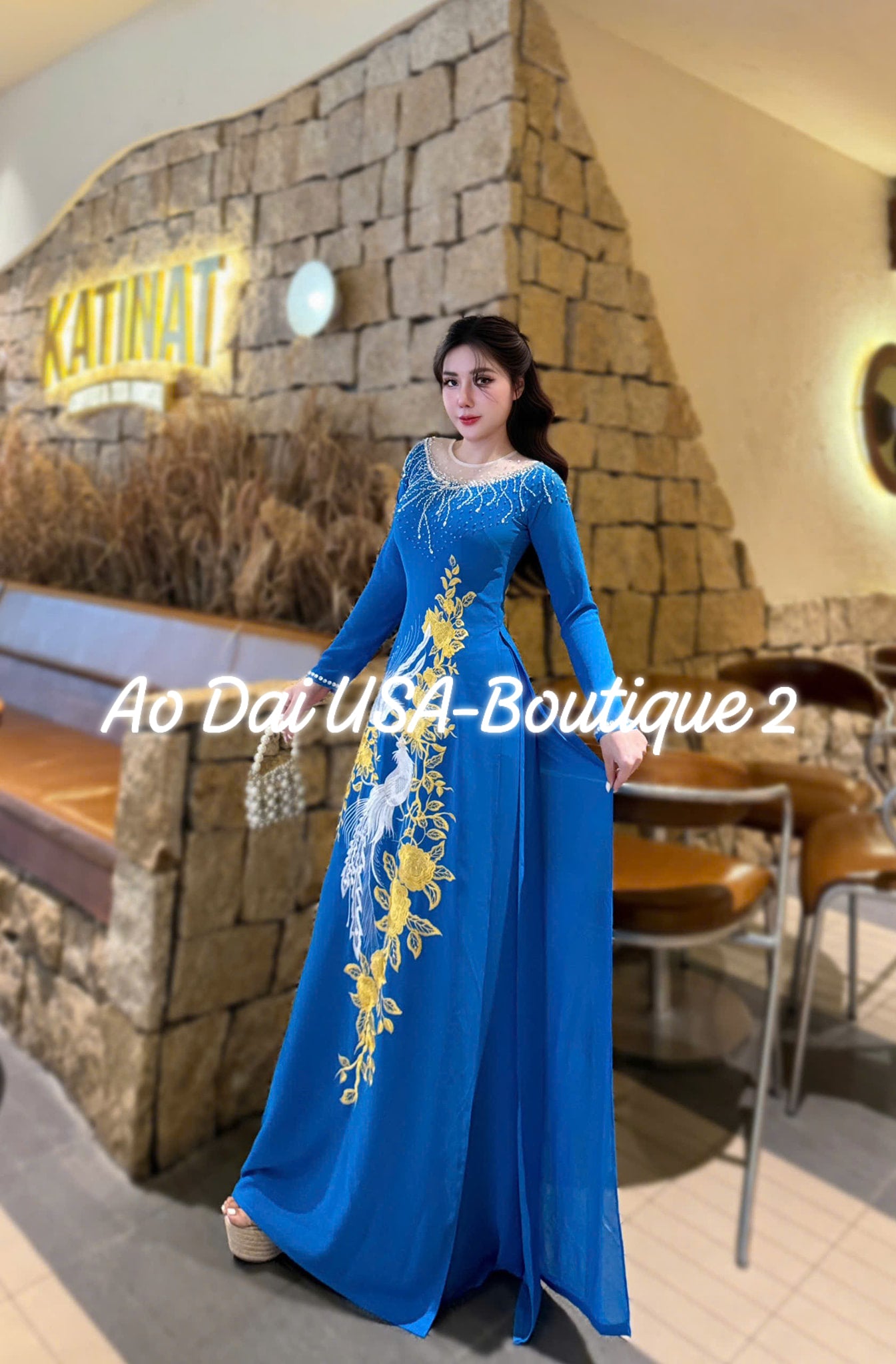 Set Ao Dai Chiffon/ Pants included/ TK08
