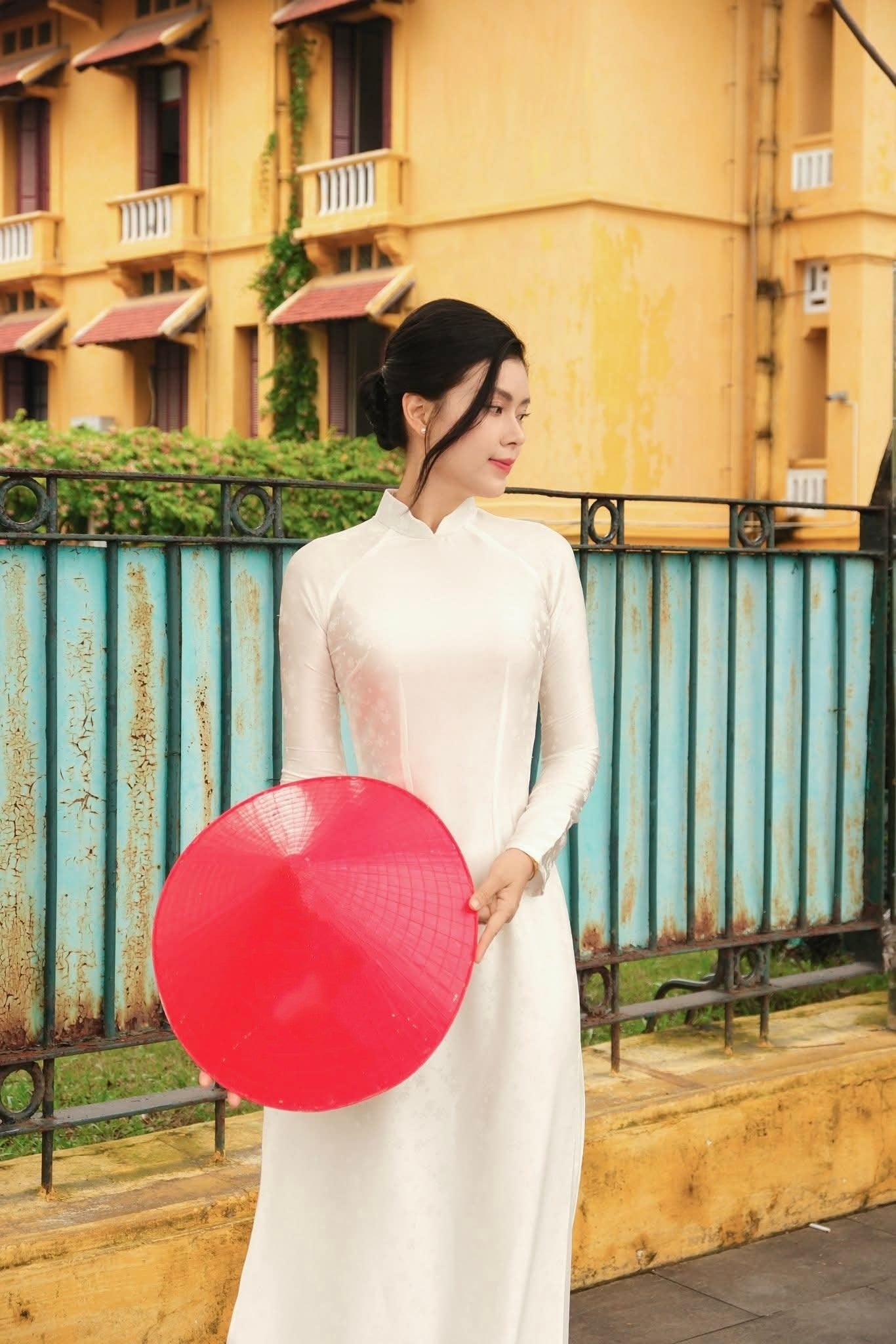 White Ao Dai Dress: Vietnamese Traditional Long Dress /white pants TT213