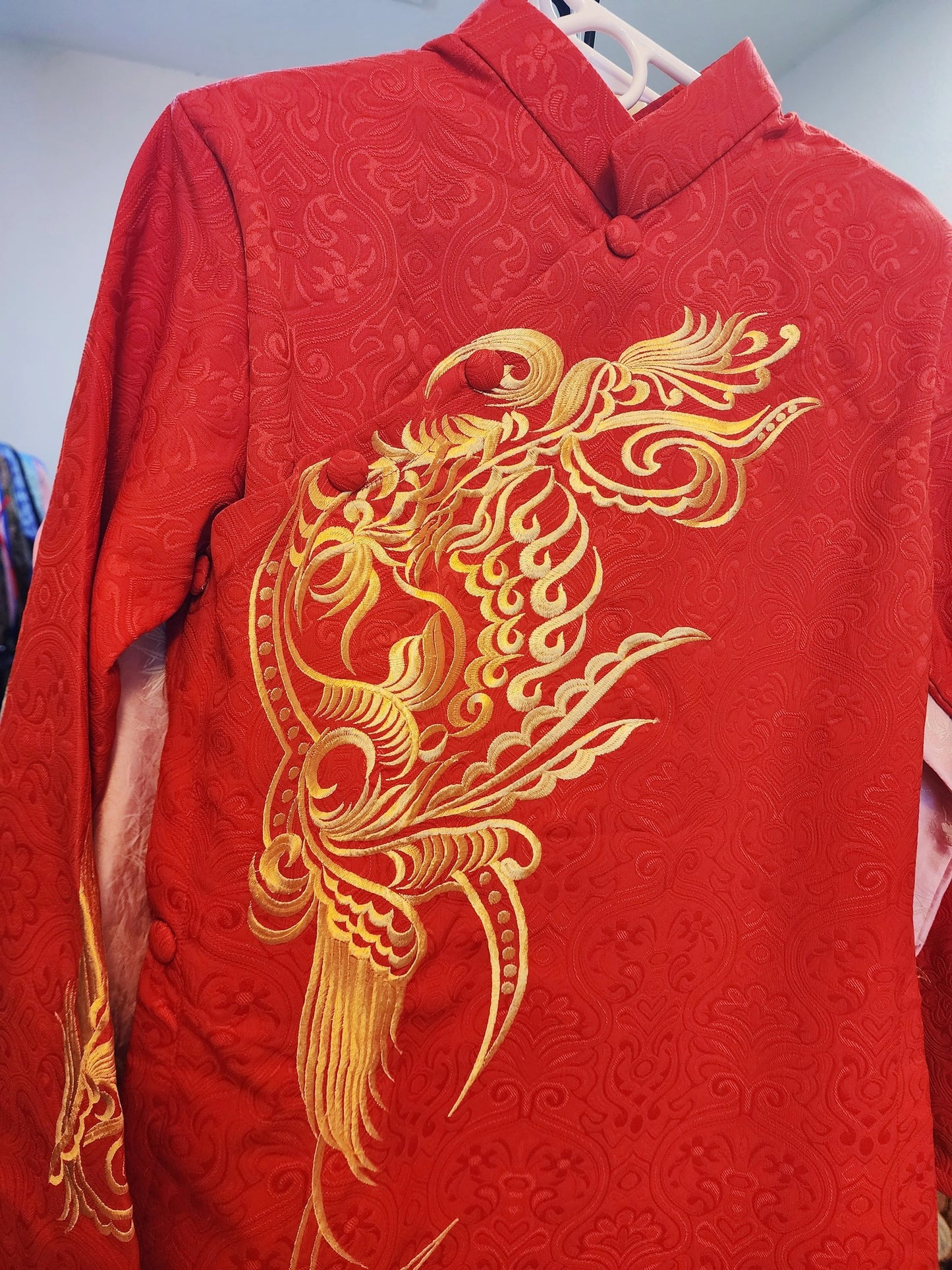 Red Ao Dai for Men: Vietnamese Lunar New Year Outfit B191
