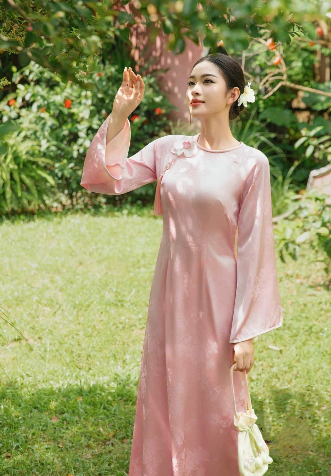 Matching Family Blue And Pink Ao Dai Set/ Ao Dai Gia Dinh Tet 2026/ GD2