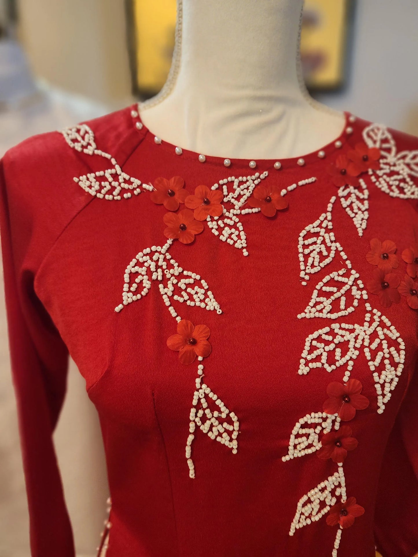 Ao Dai Design with Pear /Traditional Long dresses VietnameseNo pants include/TT226