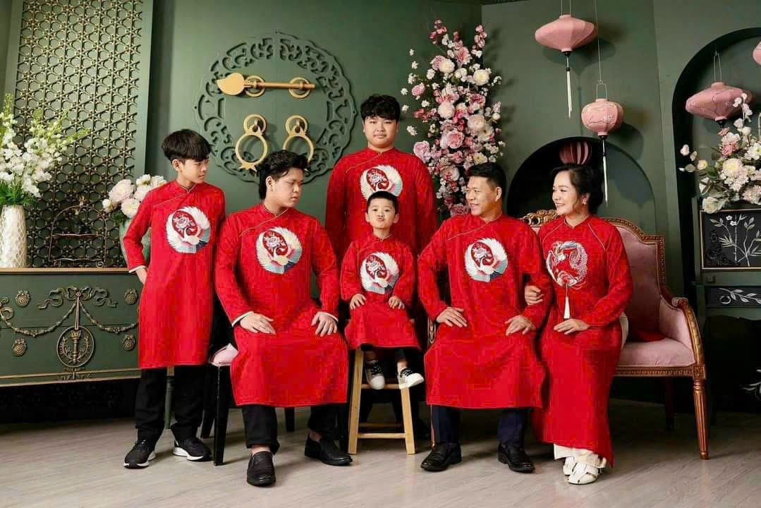 Matching Family Red embroidery for Lunar New Year B270