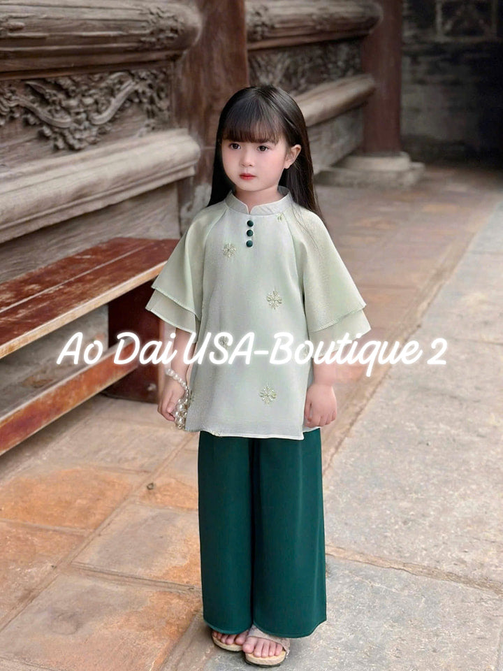 Set Ao Ba Ba For Girls/ Light Green/G357
