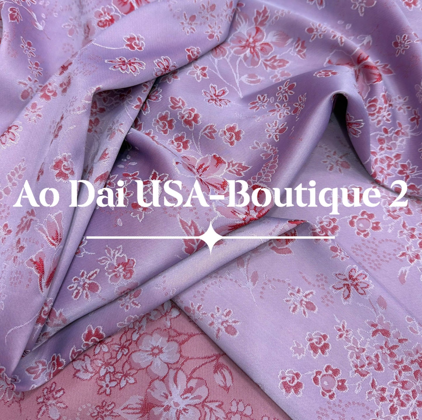 Set Ao Dai Lua To Chau Light Purpule color TT74