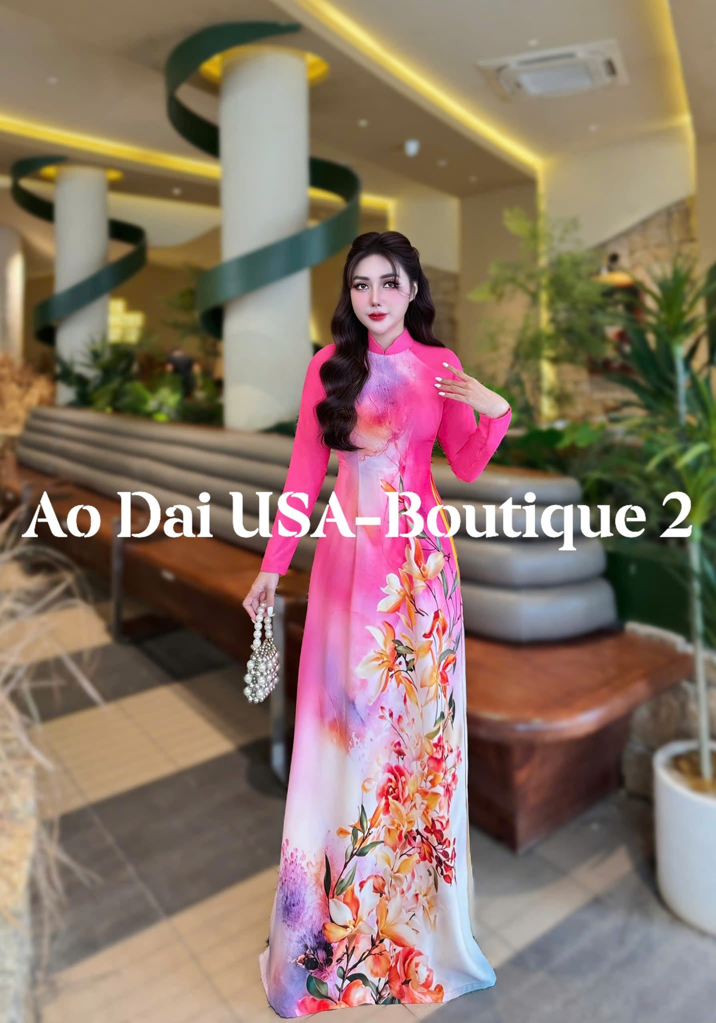 NHU MAI Set Ao Dai Lua Thai Tuan Light Blue /pants included/G332