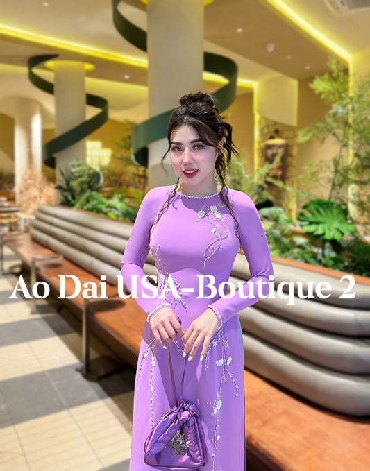 CAM TU Set Ao Dai/Light Purple Pants include/DS17