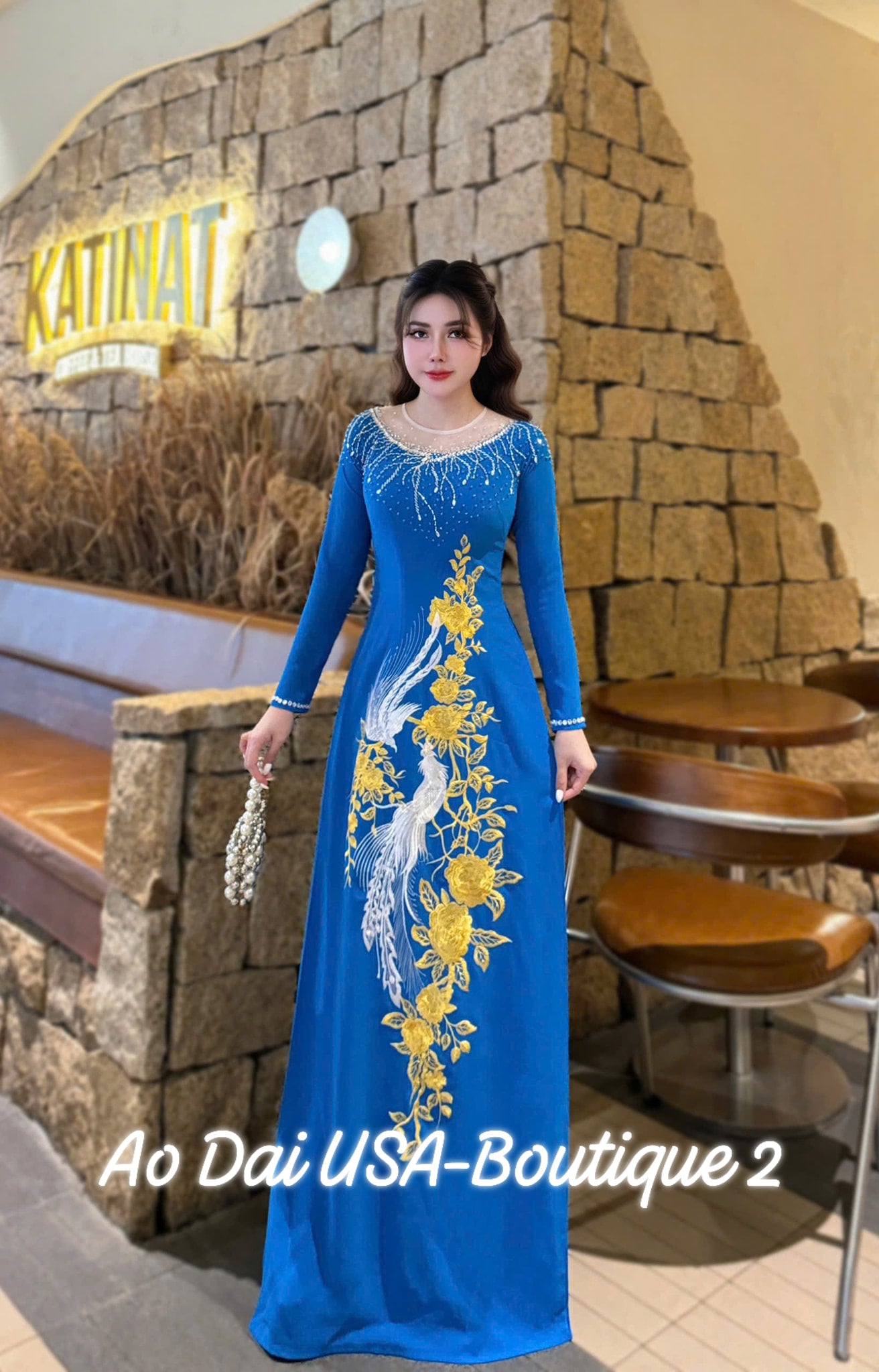 Set Ao Dai Chiffon/ Pants included/ TK08