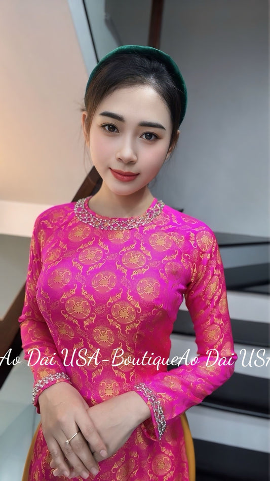Thai Tuan Ao Dai Traditional Vietnamese Long Dress/No pants/ G321
