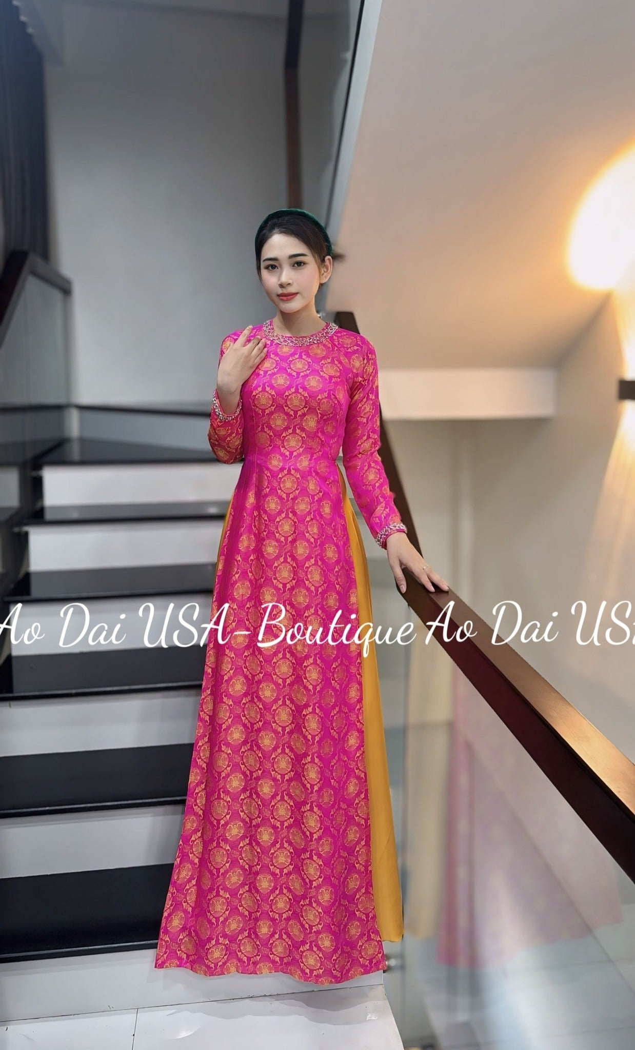 Thai Tuan Ao Dai Traditional Vietnamese Long Dress/No pants/ G321