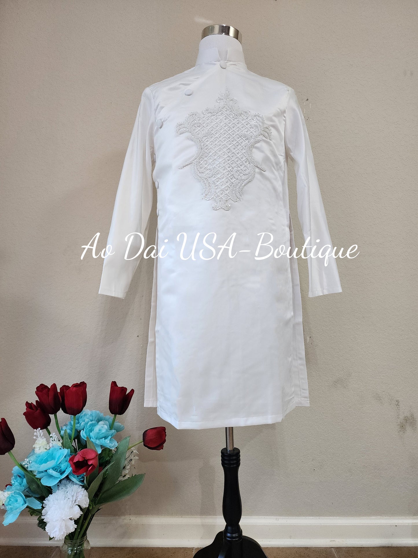 Ao dai Nam Design with Crytal B159