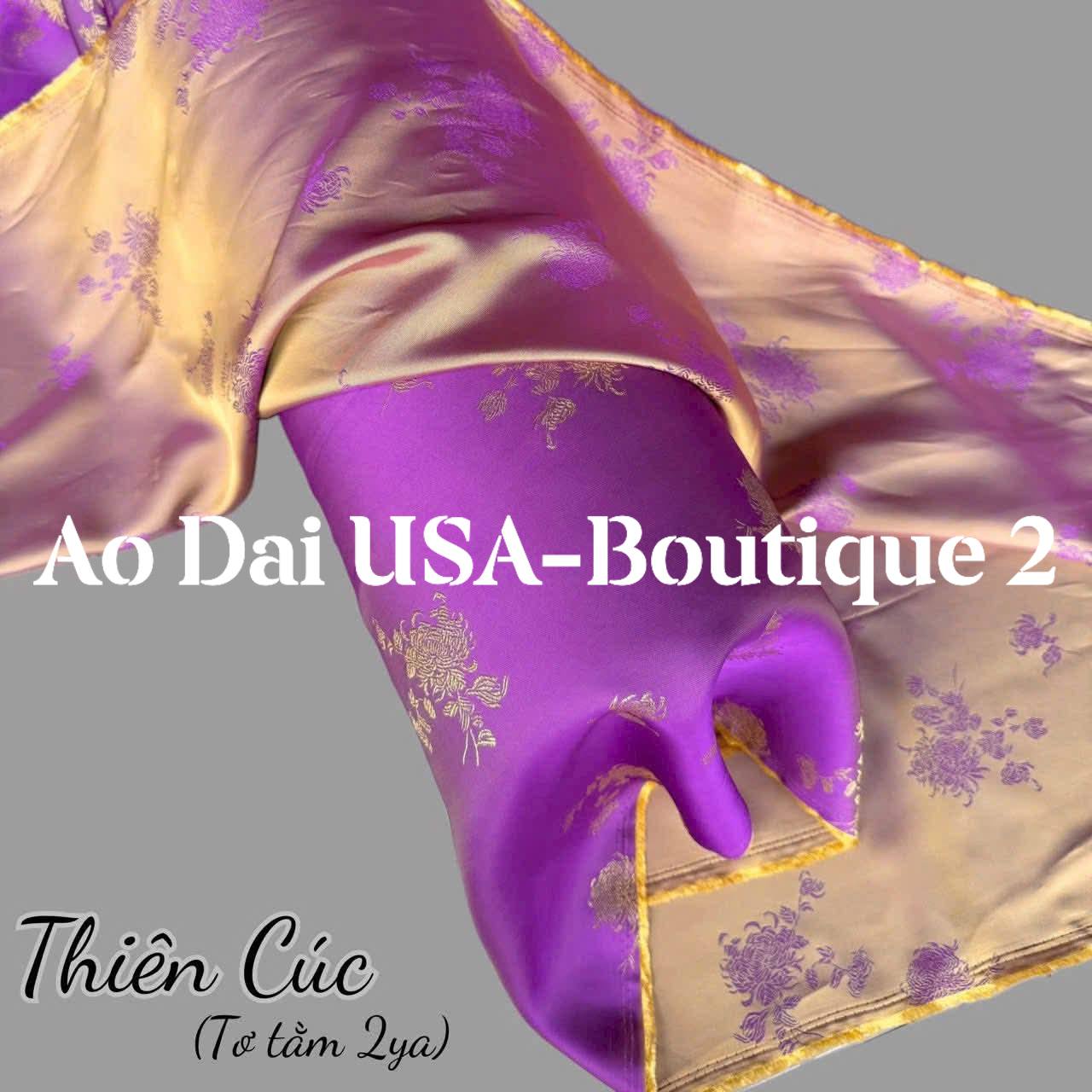 HOANG HOA Ao Dai Tơ TamLuxury Light Purple/Pink Pants included/TT59