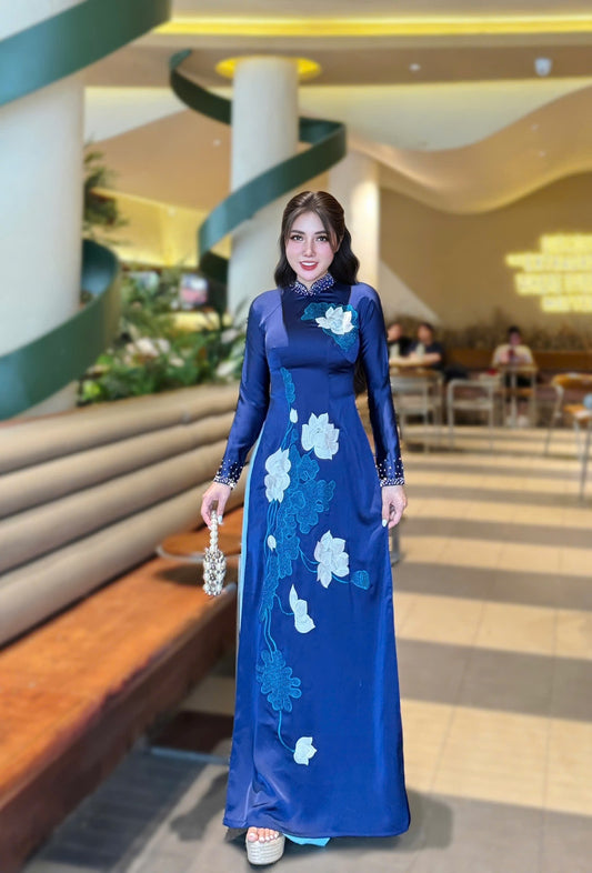 SEN MO  Set Ao Dai Lua Tô Chau