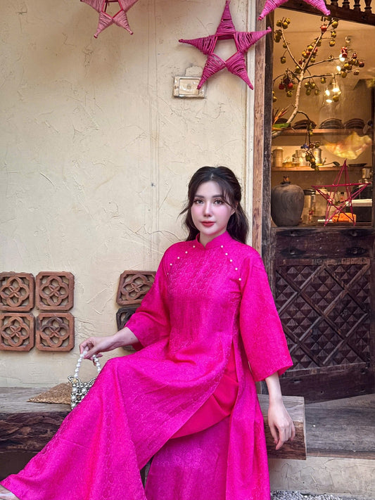 Fushica Mulberry Silk Ao Dai Dress, Lunar New Year 2026, TT80