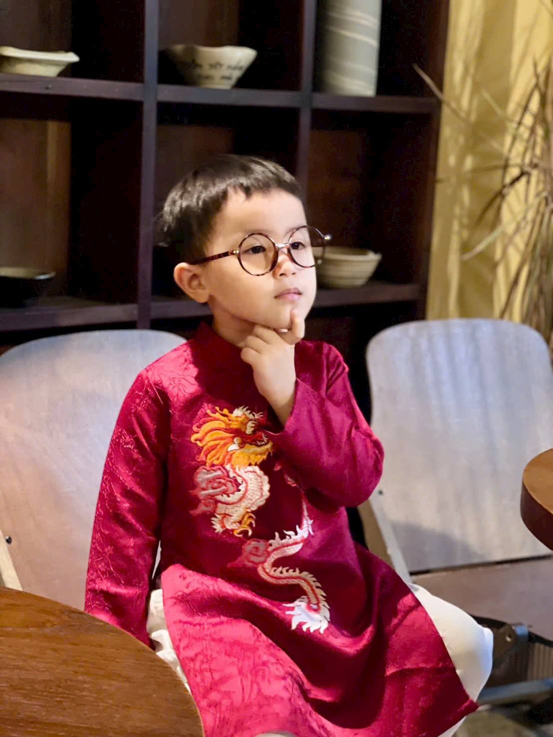 Matching Red Ao Dai Set For Men and Boy/ Matching Dad-Boy Dragon / Pre-made Ao Dai Lunar New Year 2026/ Ao Dai Gia Dinh Tet