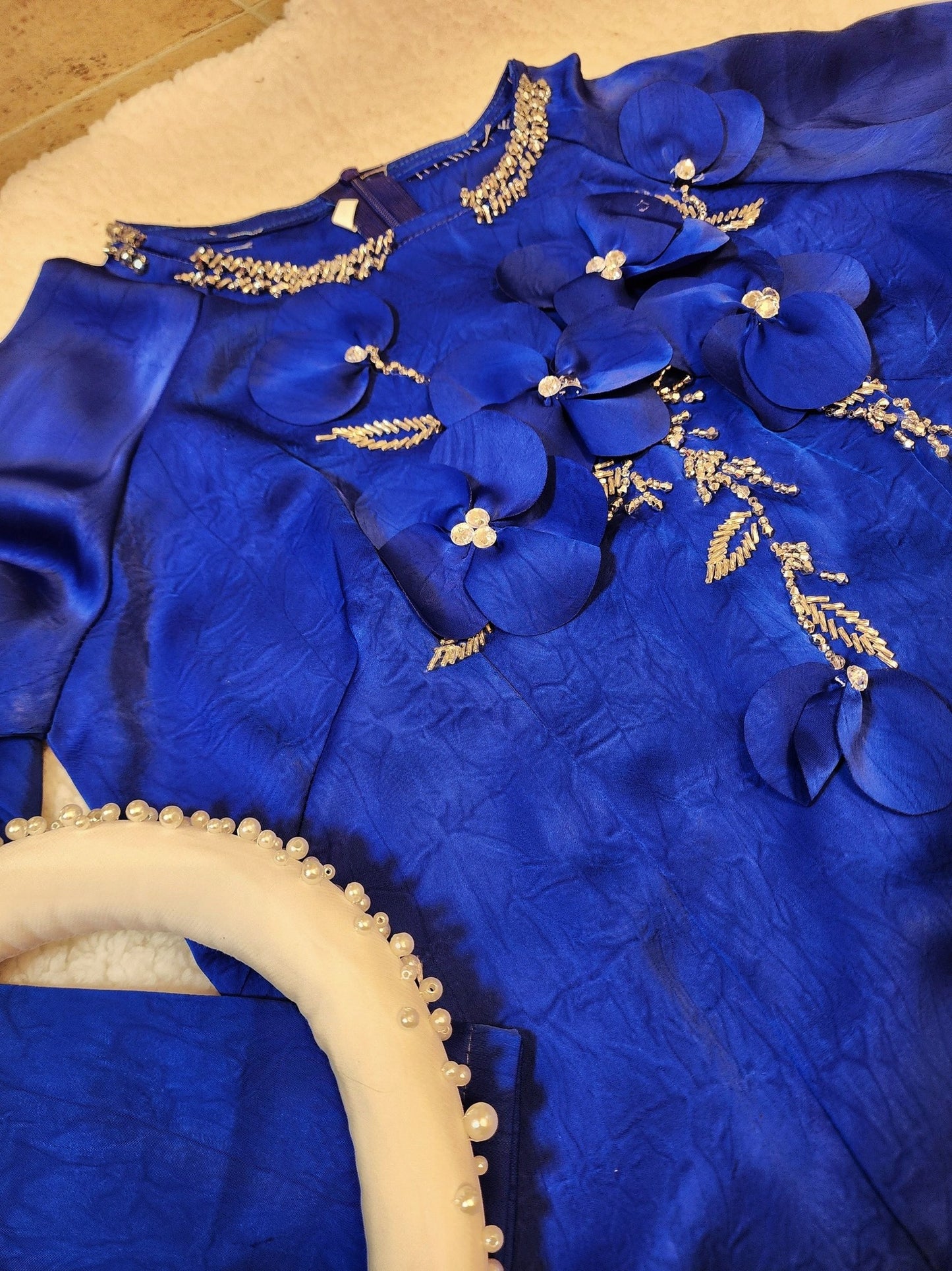 Set Ao Dai Lua Tô Châu/ Vietnamese Traditional Long Dress with Pants DS38