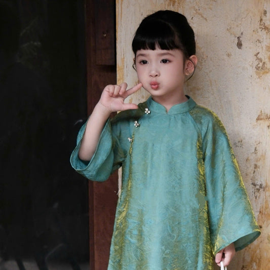 Girls Ao Dai Set/ Modern Vietnamese Dress/Ao Dai For Girl/  Lunar New Year