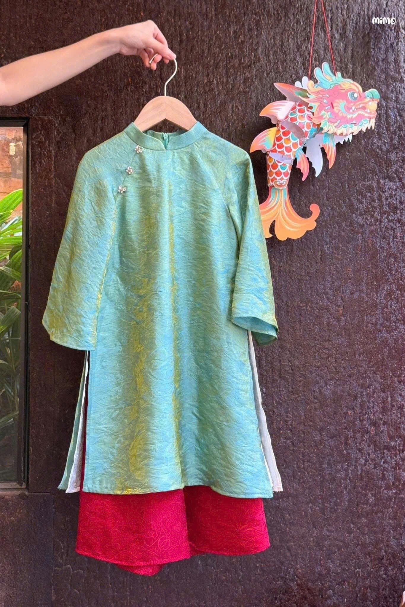 Girls Ao Dai Set/ Modern Vietnamese Dress/Ao Dai For Girl/  Lunar New Year