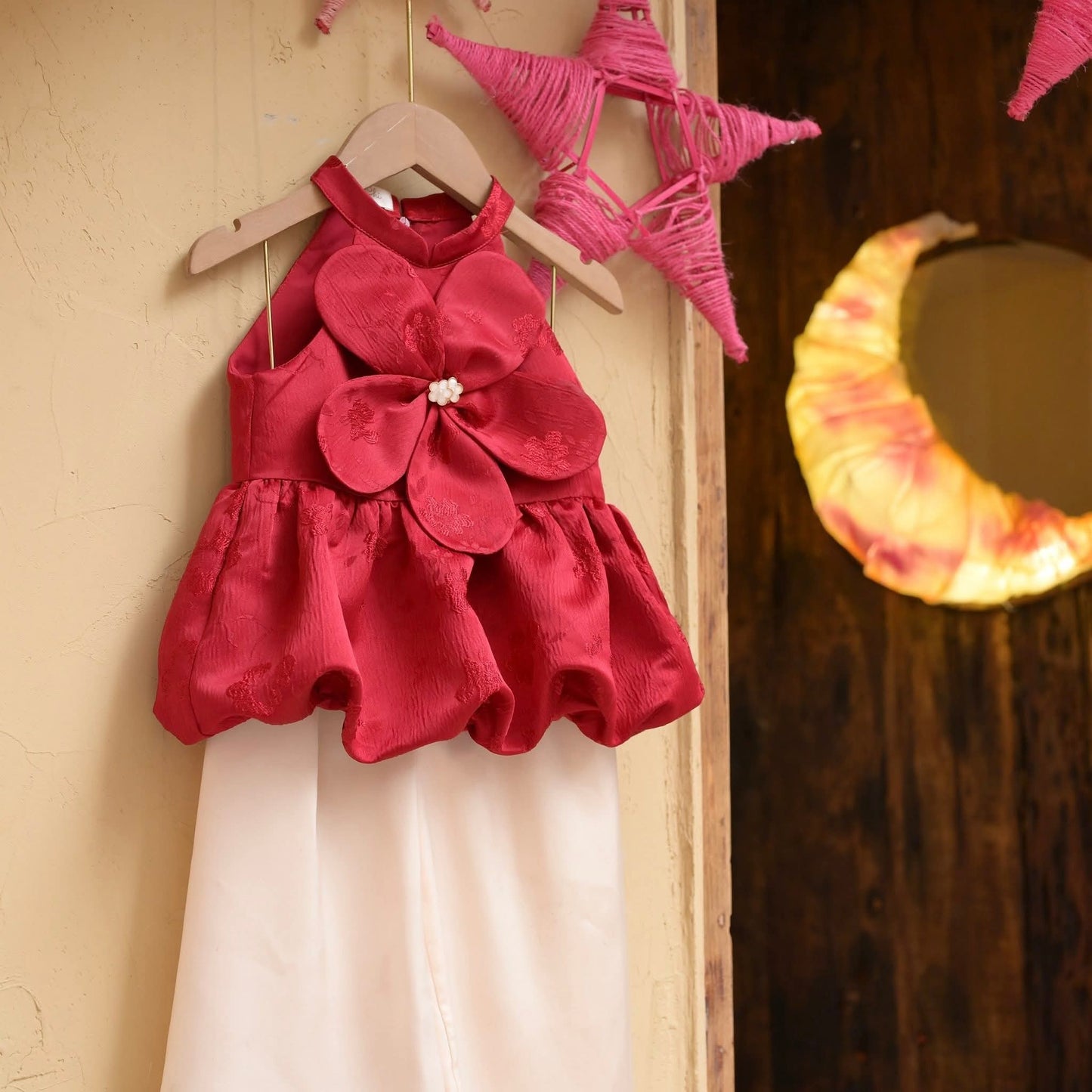 Girls Floral Ao Yếm Cach Tan (2 colors), Vietnamese Lunar New Year Outfit G342