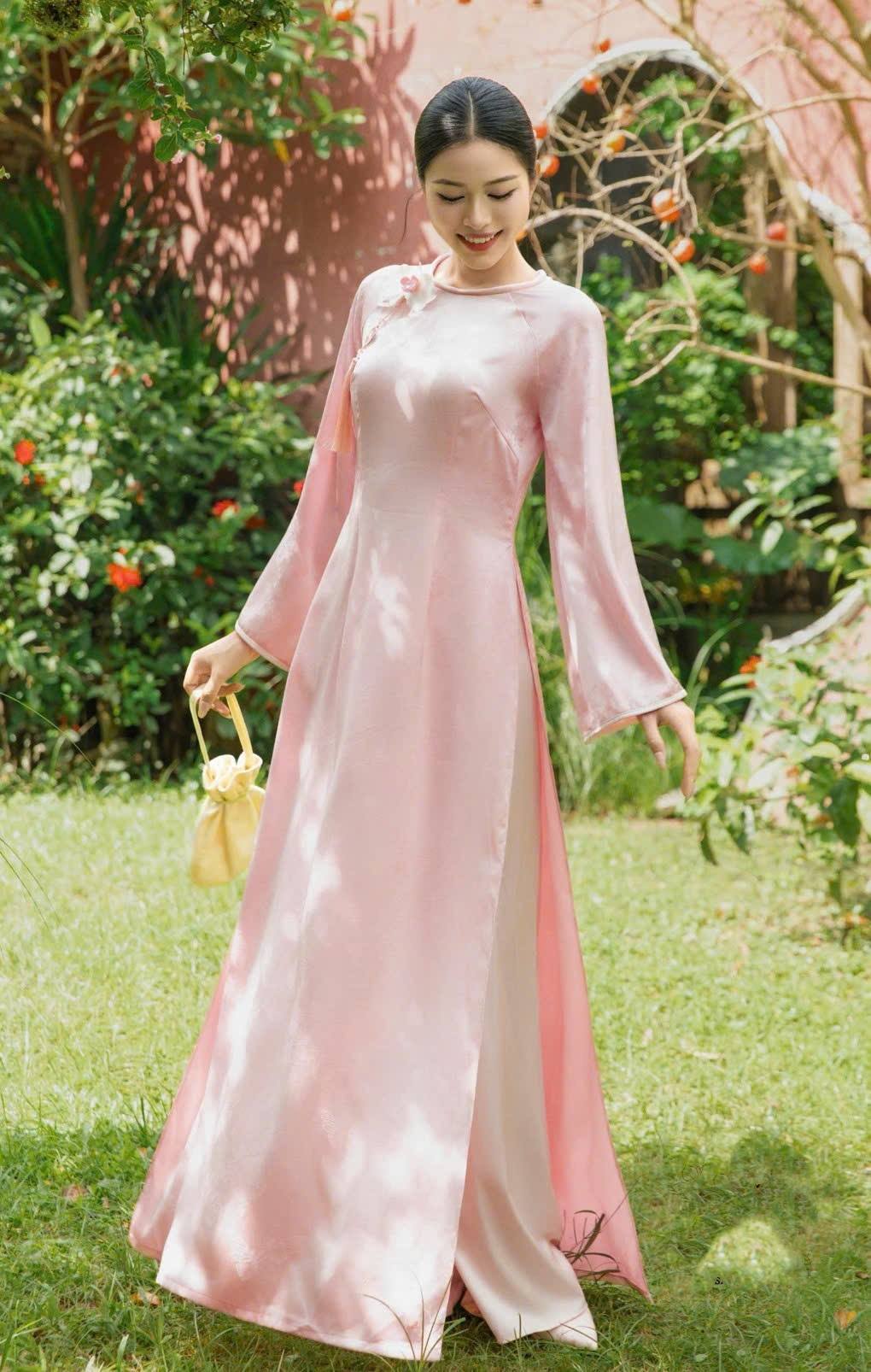 Matching Family Blue And Pink Ao Dai Set/ Ao Dai Gia Dinh Tet 2026/ GD2
