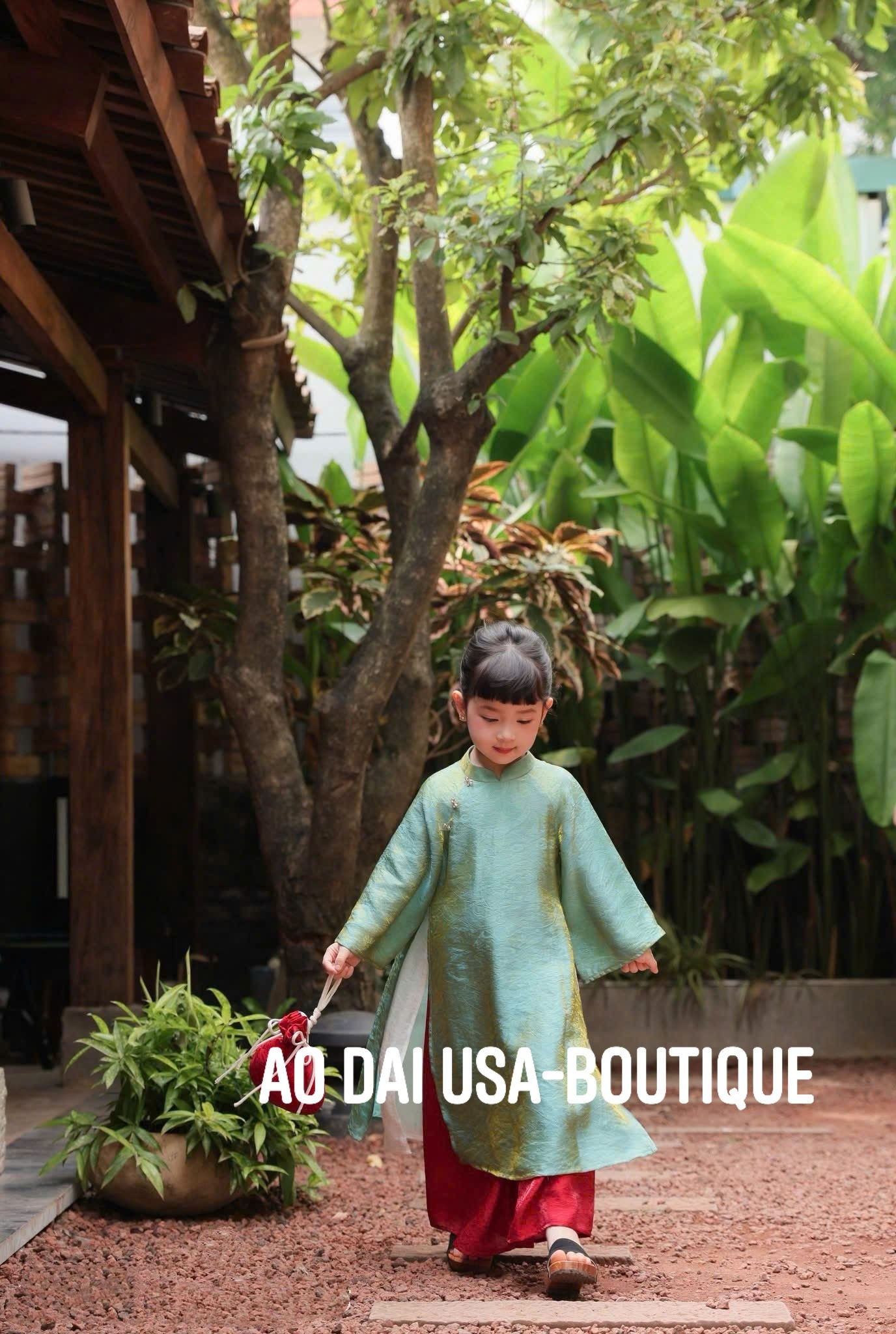 Girls Ao Dai Set/ Modern Vietnamese Dress/Ao Dai For Girl/  Lunar New Year