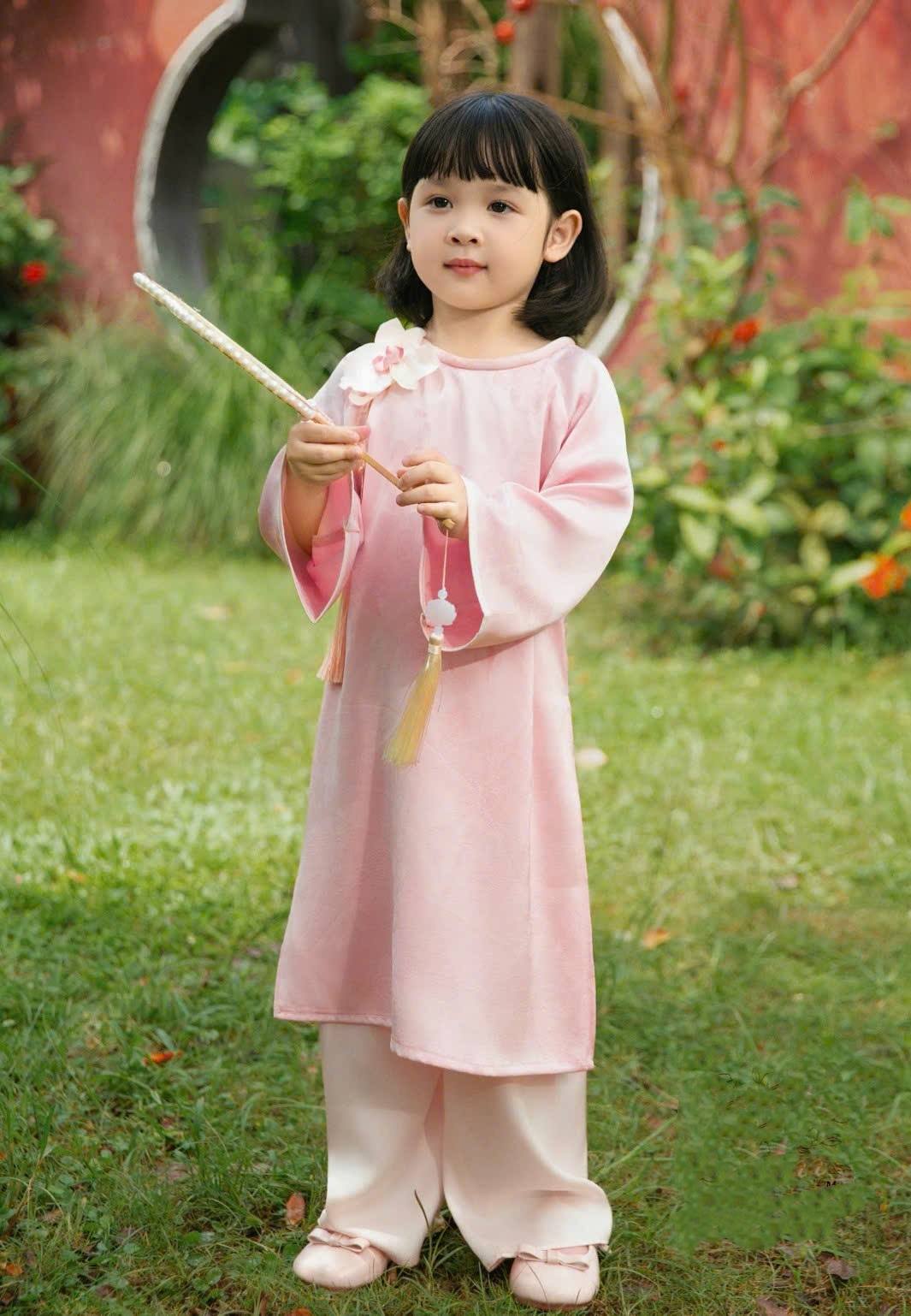 Matching Family Blue And Pink Ao Dai Set/ Ao Dai Gia Dinh Tet 2026/ GD2
