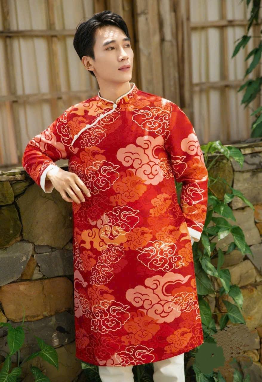 Matching Family Ao Dai Set Red and Pink/Ao Dai Gia Dinh Tet/ Modern Outfit B56