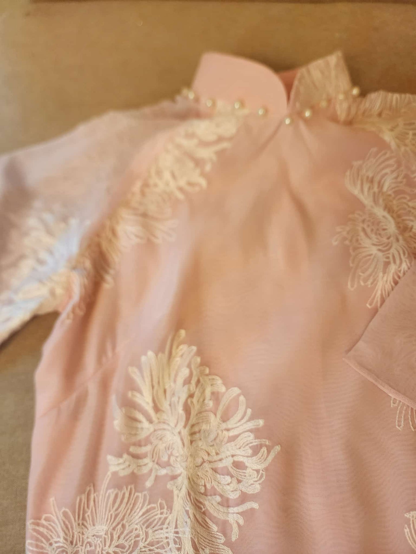 Pink Ao Ba Ba Set: Modern Vietnamese Phap Phuc - Lunar New Year G346