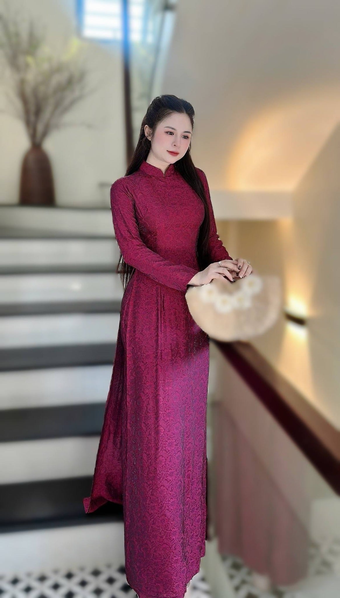 KIM LAM  Lua To Tam Thai Tuan Magent / pant inc/ TT60