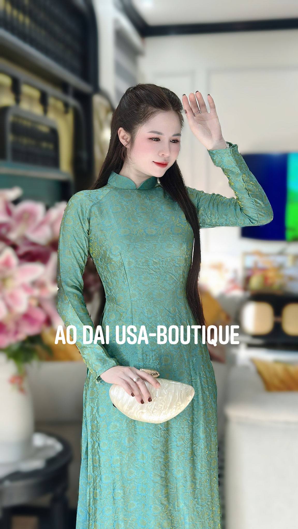 MAN NHI SetAo dai for women lua to tam /TT59