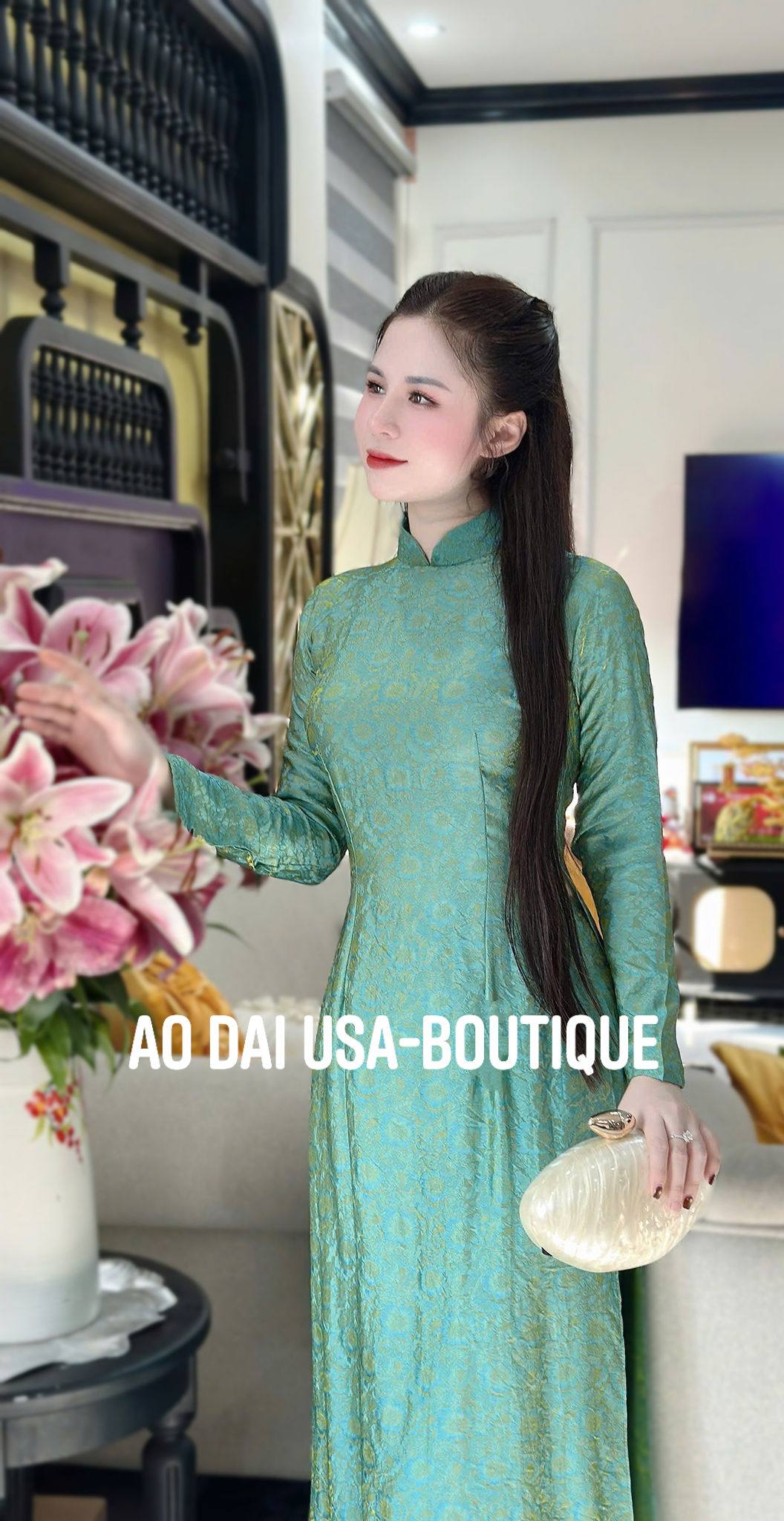 MAN NHI SetAo dai for women lua to tam /TT59