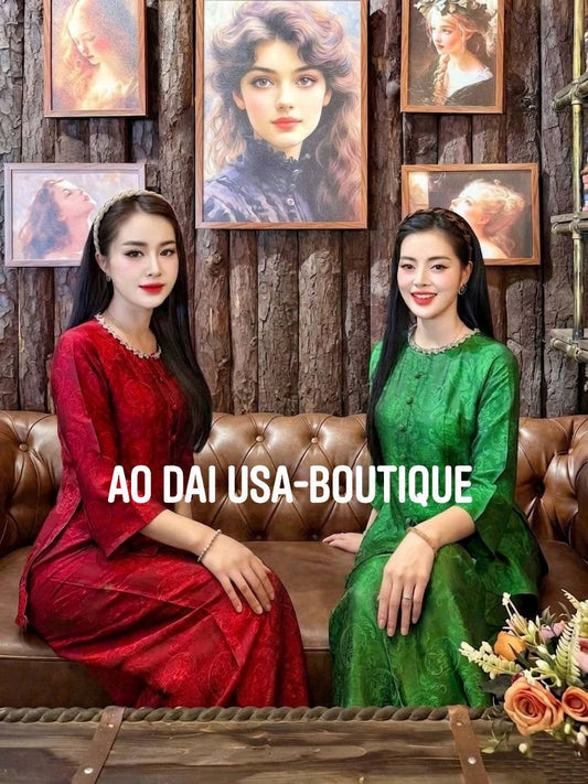 Ao Ba Ba Set: Modern Vietnamese Phap Phuc with Pants/2 Color / Tam Ong ThoDoi/G358
