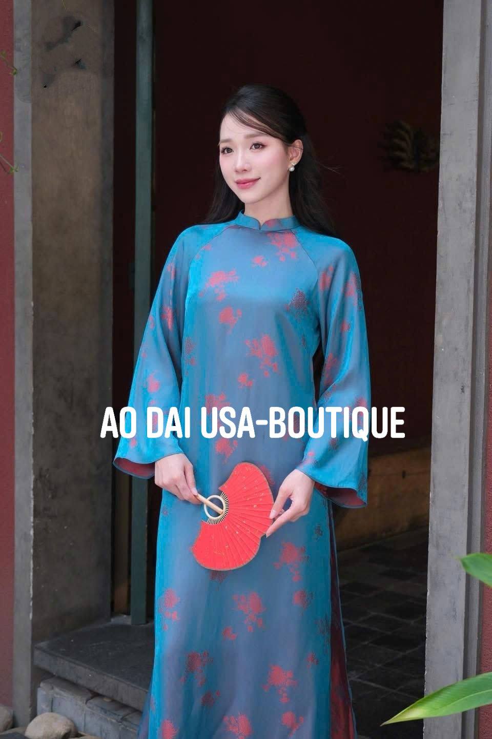 TUYET NHI Set Ao Dai Blue Color/CT301