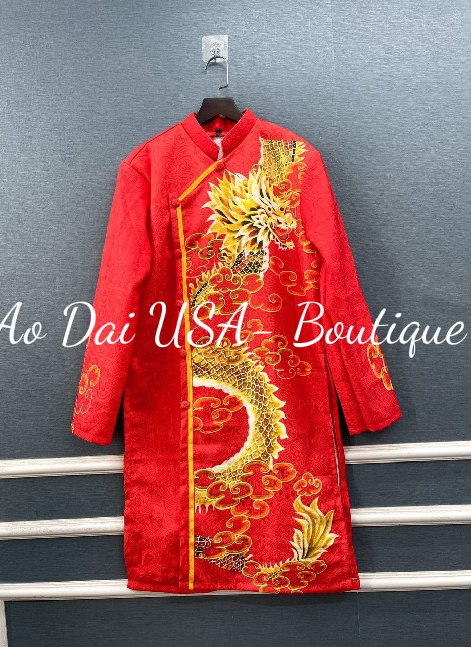 Ao Dai For Men- Printed Ao Dai-5 Color B151/B150