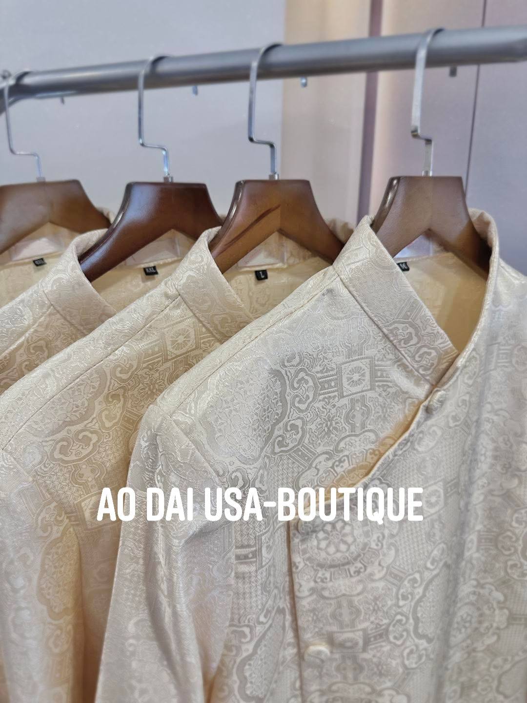 Cream/Champage Ao Dai for Men//B155