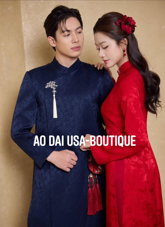 Dark Blue Ao Dai for Men/ B225