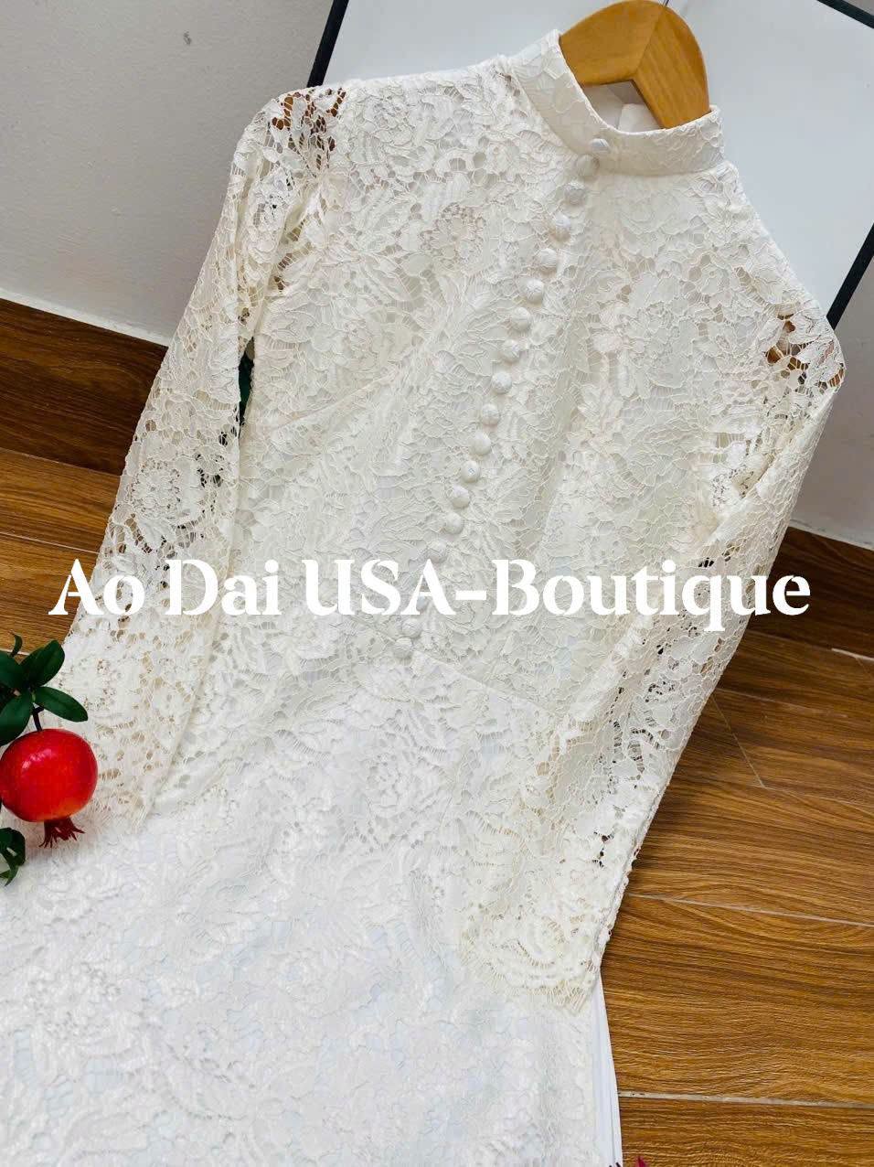 YEN HOA Set Ao Dai Lace Design /White pants included/CT284
