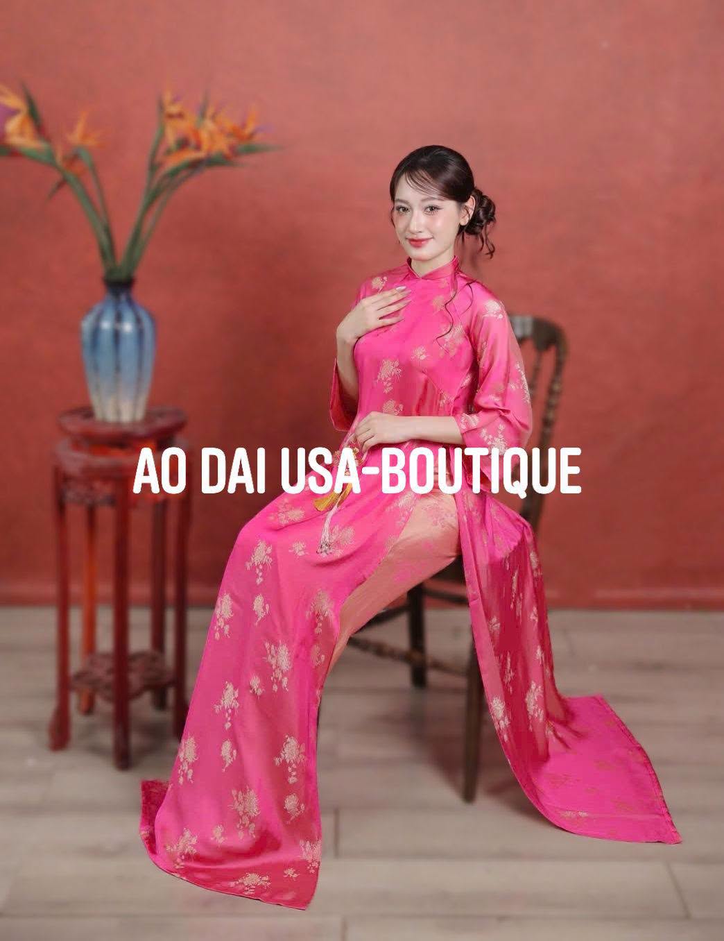 Set Ao Dai Gam Ha Nam/pants included/TT77