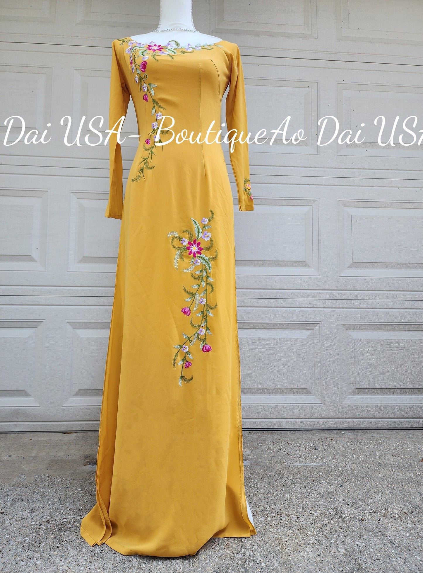 Only áo- Chiffon Embroidered yellow color-DS23