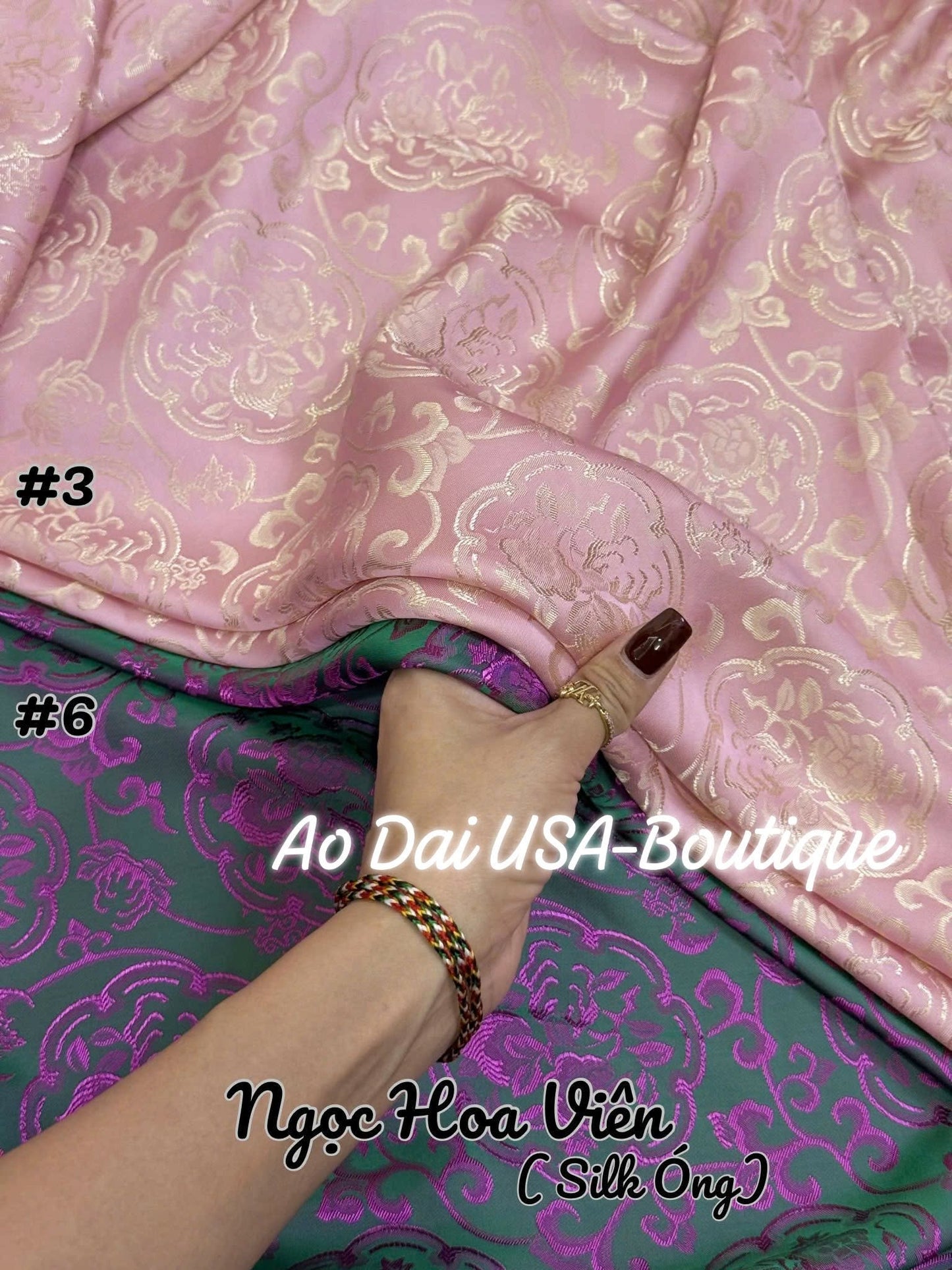 UYEN SAO  Set Ao Dai Lụa Tô Châu Design For Women Burgundy Color/ Traditional Long dresses Vietnamese/ pants included/ TT18