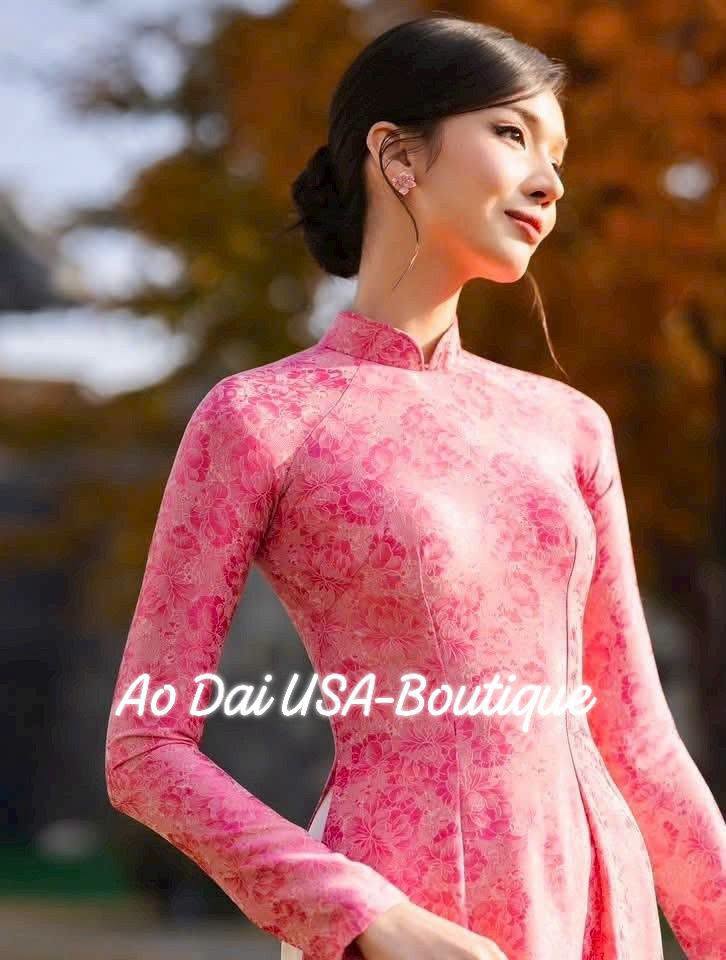 BINH SAO Set Ao Dai Lụa Tô Châu / light yellow pants included/ TT78