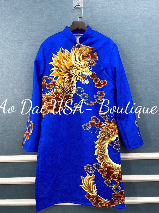 Ao Dai Printed For Men- 2 Colors B151