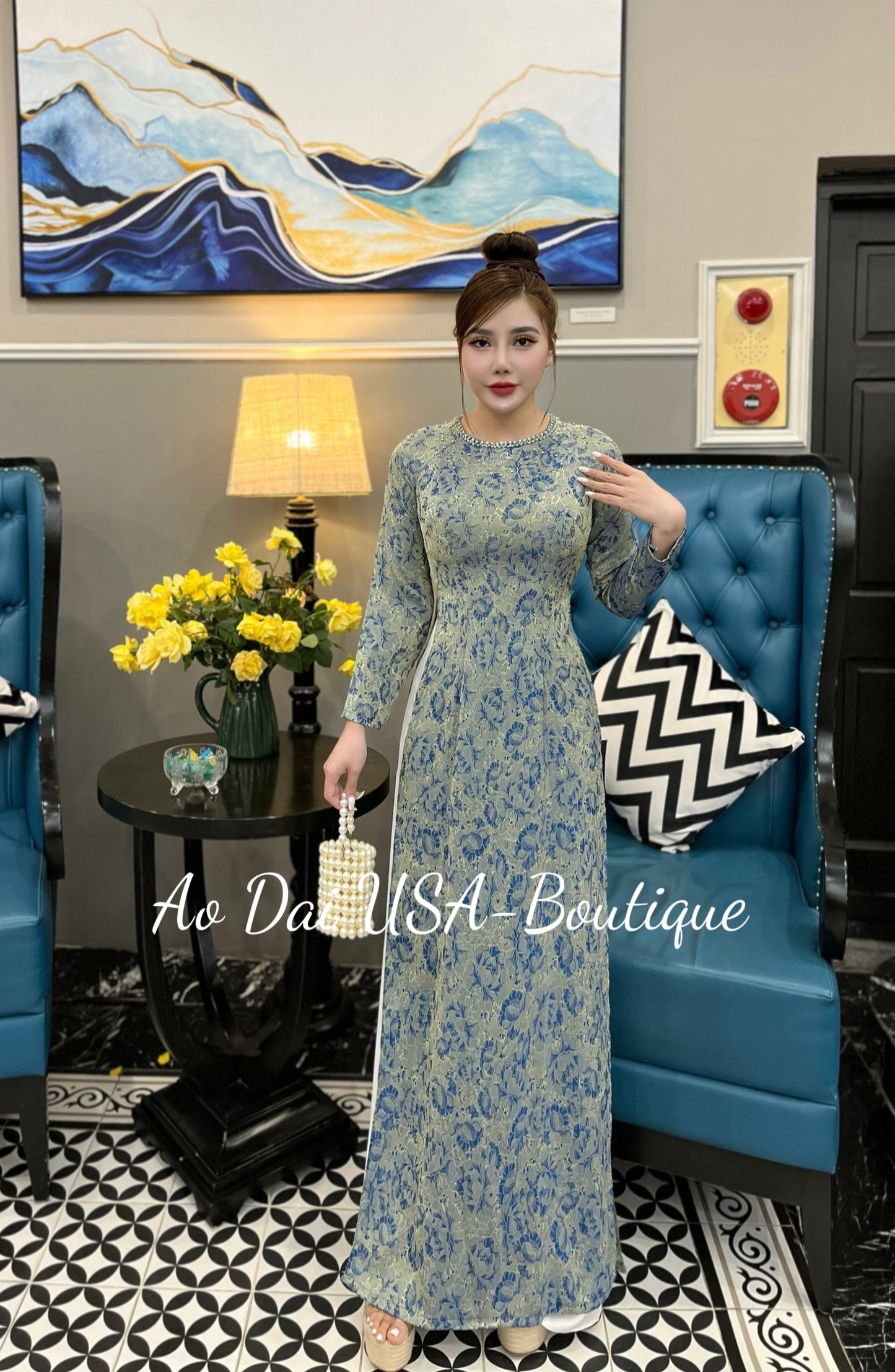 Top Only- To Tam Thai tuan Blue Color