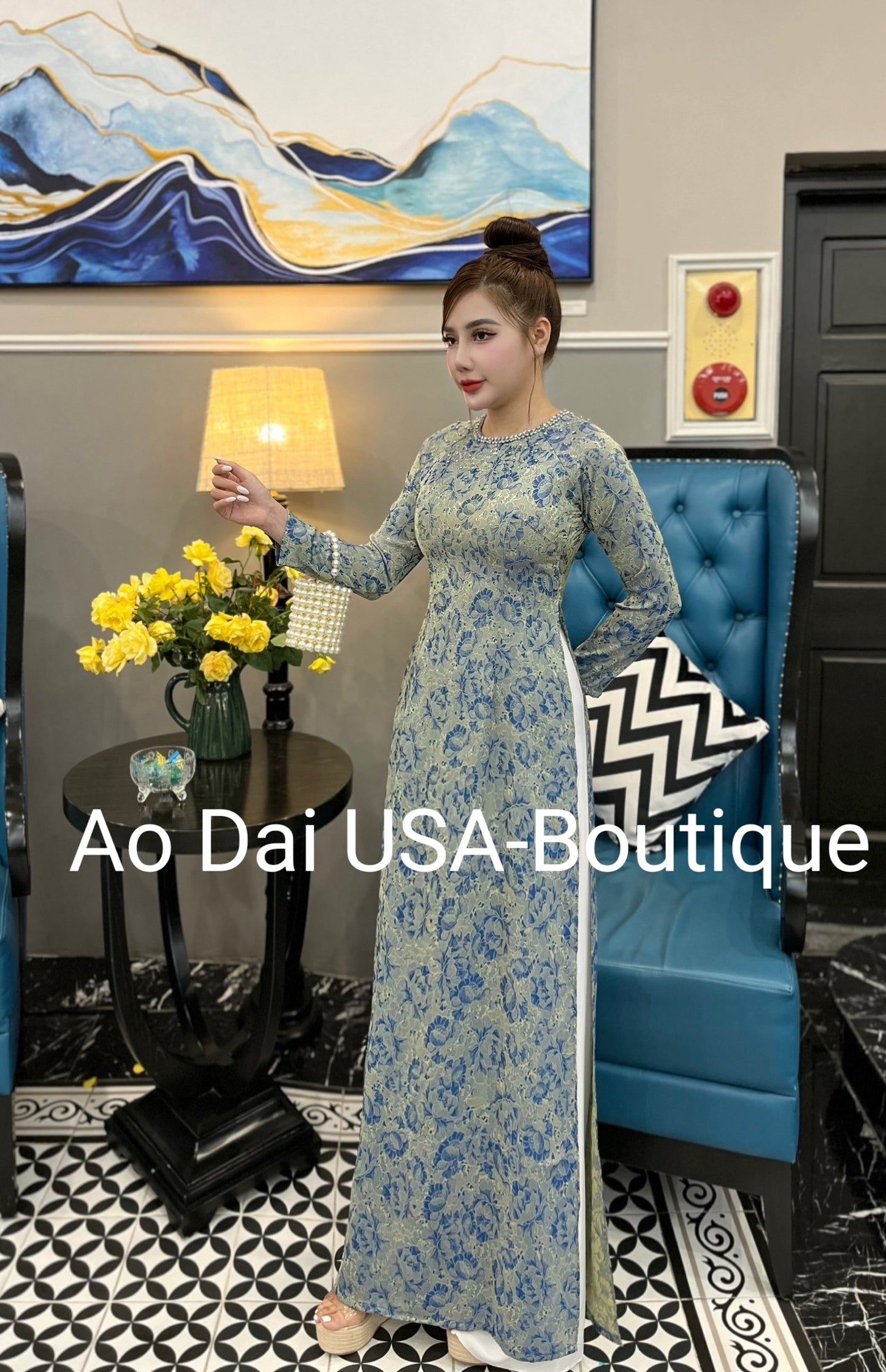 Top Only- To Tam Thai tuan Blue Color